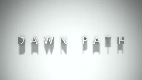 Dawn path 3D title animation with shadows on a white background Stock Footage 297567481