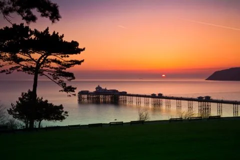 Dawn at the pier Stock Photos