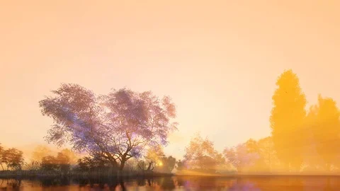 Dawn rays in the colors of spring 06 Stock-Footage 126183021