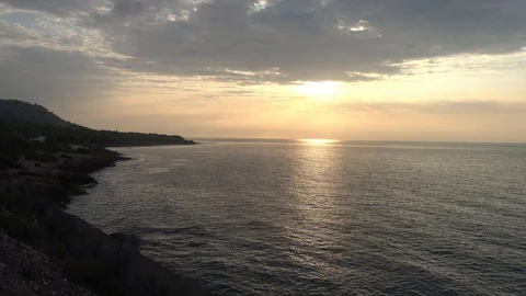 Dawn in the renega of Oropesa Video stock 120413735