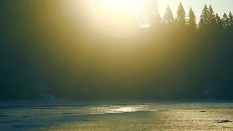 Dawn on the river 库存影片 106604554