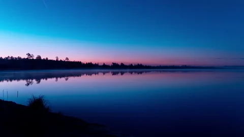 Dawn by the river Stock Footage