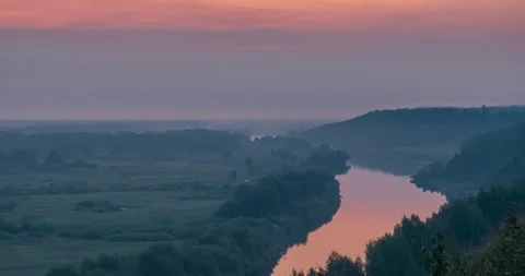 Dawn on the river Stock Footage 165218647