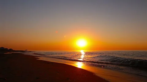 Dawn on the sea Stock Footage 53098000