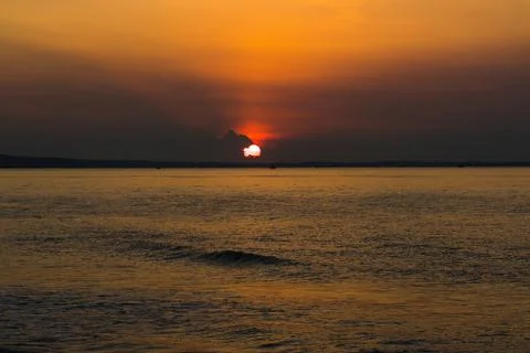 Dawn on the sea Fotos de archivo