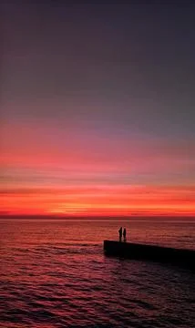 Dawn on the sea Stock Photos