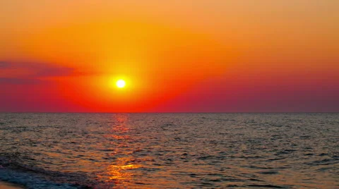 Dawn on the sea. timelapse. 4K. Stock Footage 52968092