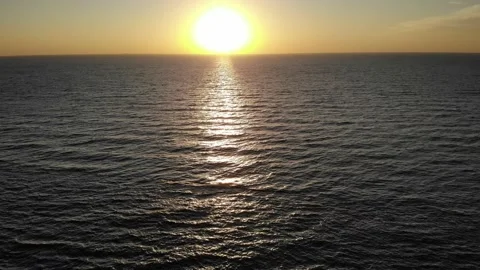 Dawn sea view from drone Stock Footage 140032831