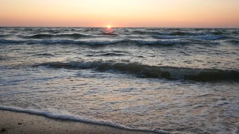 Dawn on the seashore. Calm Stock Footage 113885321