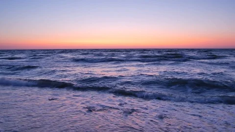 Dawn on the seashore. Calm Stock Footage 113885356