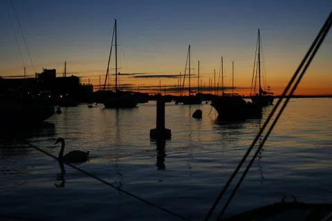 Dawn in Sheepshead Bay Foto stock