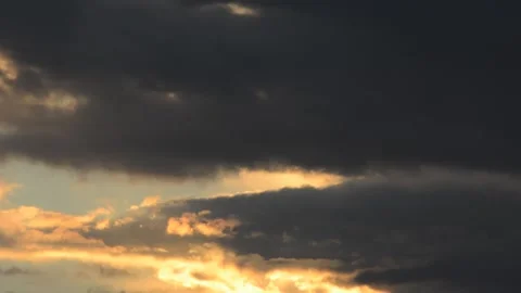 Dawn sky with clouds and birds Video stock 144491558