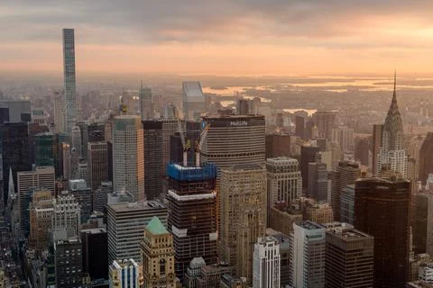 Dawn Skyscraper Cityscape Stock Photos