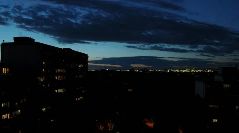 Dawn in a small town Stock Footage 50408433