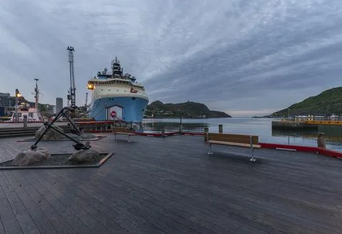 Dawn at the St. John’s Harbor Stock Photos