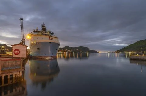 Dawn at the St. John’s Harbor Stock Photos