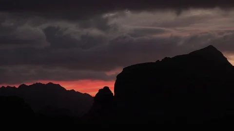 Dawn time lapse in Wadi Rum desert Stock Footage 83446945