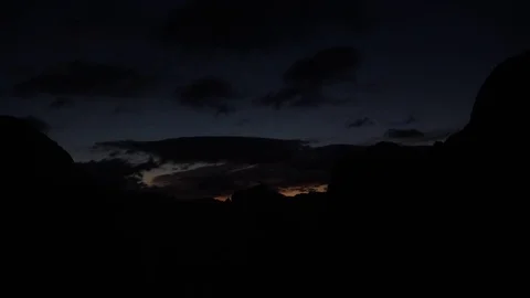 Dawn time lapse in Wadi Rum desert Stock Footage 83446946