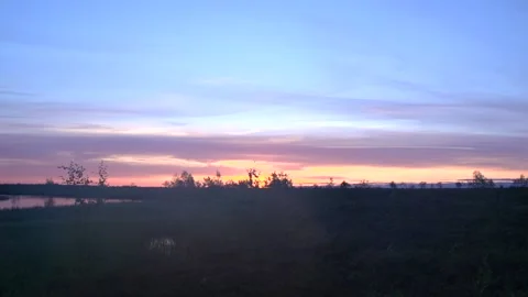 Dawn in the tundra Stock Footage 170058870