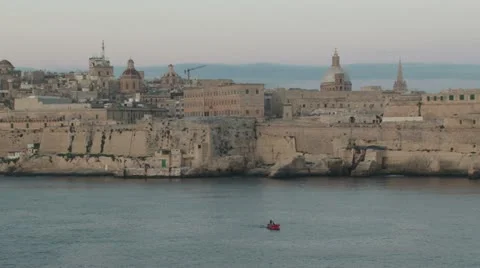 Dawn in Valetta Stock Footage 10824436