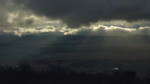 Dawn in the valley in the savannah timelapse Stock Footage 104978439