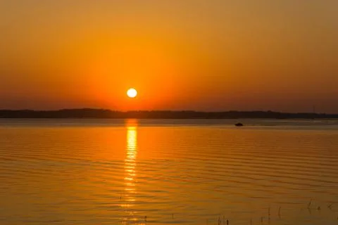 Dawn on the Volga. Stock Photos