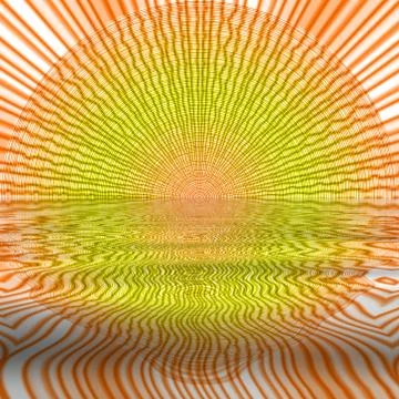 Dawn on the water Stock Illustration