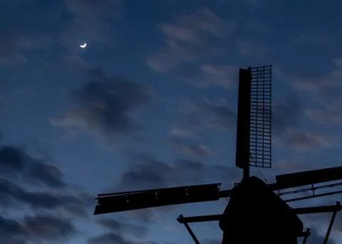 Dawn windmill Stock Photos