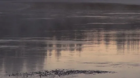 Dawn on the Yellowstone River Video stock 68029690