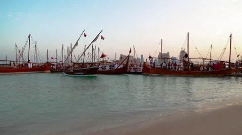 Daws in Qatar Middle East Stock Footage 52259863
