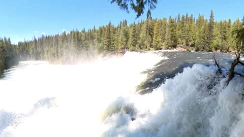 Dawson Falls is a waterfall on the Murtle River in British Columbia Canada Stock-Footage 280381735