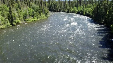 Dawson Falls is a waterfall on the Murtle River in British Columbia Canada Stock-Footage 280382050