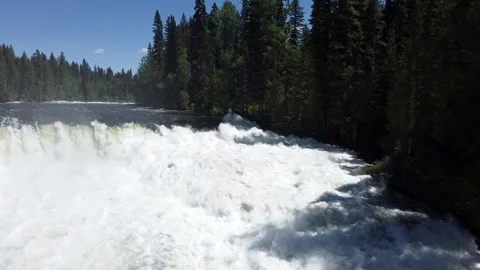 Dawson Falls is a waterfall on the Murtle River in British Columbia Canada Stock-Footage 280382152