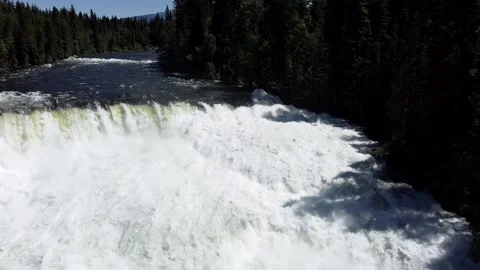 Dawson Falls is a waterfall on the Murtle River in British Columbia Canada Stock-Footage 280382292