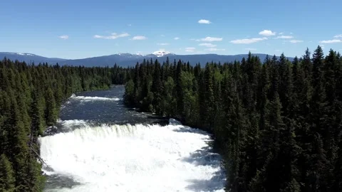 Dawson Falls is a waterfall on the Murtle River in British Columbia Canada Stock-Footage 280382897