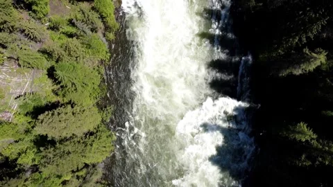 Dawson Falls is a waterfall on the Murtle River in British Columbia Canada Stock-Footage 280383000