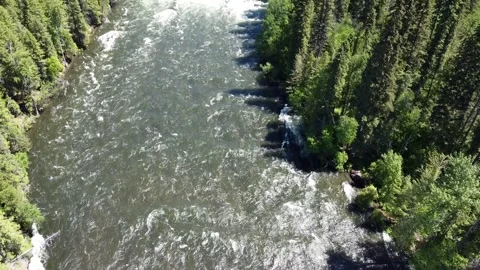 Dawson Falls is a waterfall on the Murtle River in British Columbia Canada Stock-Footage 280383395