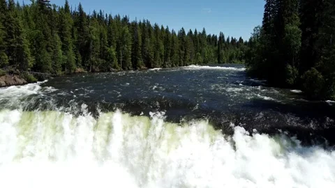 Dawson Falls is a waterfall on the Murtle River in British Columbia Canada Stock-Footage 280384147