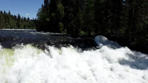 Dawson Falls is a waterfall on the Murtle River in British Columbia Canada Stock-Footage 280386617