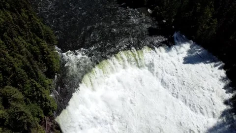 Dawson Falls is a waterfall on the Murtle River in British Columbia Canada Stock-Footage 280387310