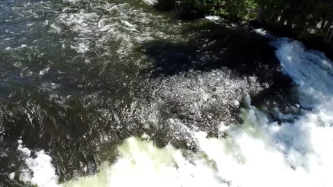 Dawson Falls is a waterfall on the Murtle River in British Columbia Canada Stock-Footage 280387456