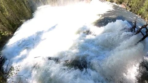 Dawson Falls is a waterfall on the Murtle River in British Columbia Canada Stock-Footage 280387509