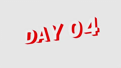 Day 04 Text Animation. Stock Footage 315288369