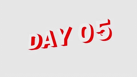 Day 05 Text Animation. Stock Footage 315288361
