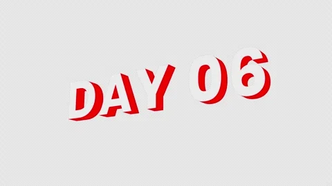 Day 06 Text Animation. Stock Footage 315288384