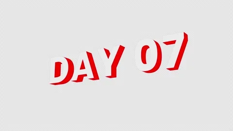 Day 07 Text Animation. Stock Footage 315288380