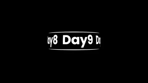 Day 1 to day 15 text rolling slide by slide animation Stock Footage 324624804
