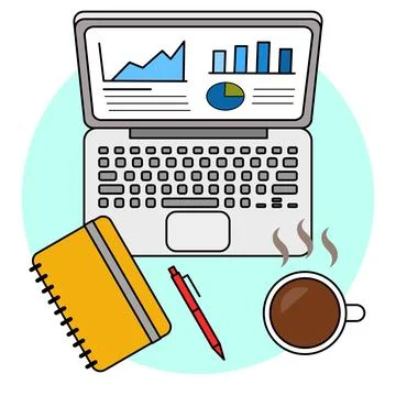 Day 1 Pic 1 Desk Setup Stock Illustration