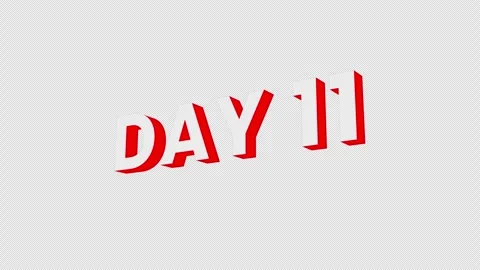 Day 11 Text Animation. Stock Footage 315288402