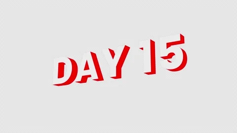 Day 15 Text Animation. Stock Footage 315288432